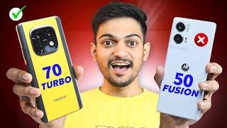 Realme Narzo 70 Turbo vs Moto egde 50 Fusion Best Smartphone Under 20K