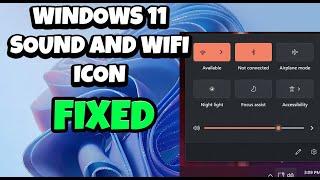 Windows 11 Sound & Wifi icon can't click 100% "FIXED", your Problem Solved!!!