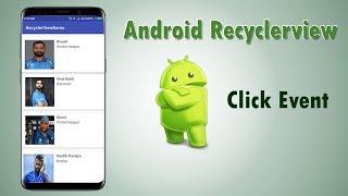 Android recyclerview Click event