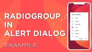 Create AlertDialog with Radio Button | Android Tutorial