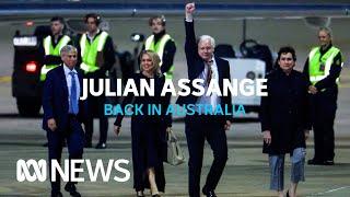 IN FULL: Watch full coverage of Julian Assange's arrival back in Australia | ABC News