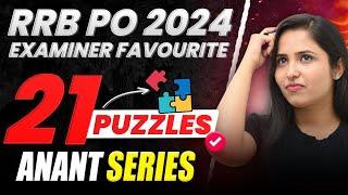 21 Most Expected Puzzles | Best Puzzles RRB PO/Clerk & IBPS Clerk 2024 Reasoning | Smriti Sethi