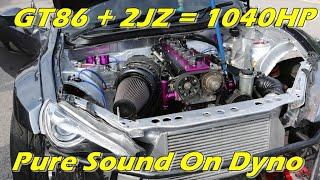 Toyota GT86 + 2JZ = 1040HP + Pure Sound + Exhaust Fire