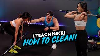 Beginner Weightlifting Tutorial: I Teach Nikki the Clean