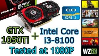 GTX 1050Ti + Intel Core i3-8100 | 6 Games tested at 1080P (2023)