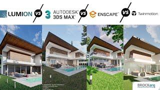 ¿Qué motor de render es MEJOR y cual utilizar?  #Twinmotion #Lumion11 #Enscape #Vray 5 Por Brockarq