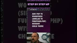 Add php Without Child Theme