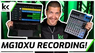 How To Multi-Track Record Using Yamaha MG10XU USB Audio Mixing Console