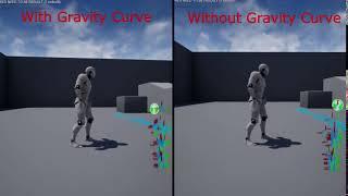 Using curve to change the gravity scale on character to change jump feel