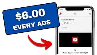 Earn $6 Every Min.  Earn Money Online Watching Ads