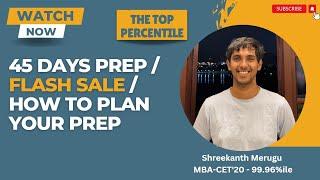 40 days for MBA CET 23 | How to Plan your Preparation | Flash Sale