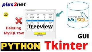 Deleting rows in Tkinter Treeview after confirmation of deletion of record from MySQL database table