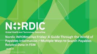 Nordic INFORmative Friday: A Guide Through the World of Payables Information–Multiple Ways to Search