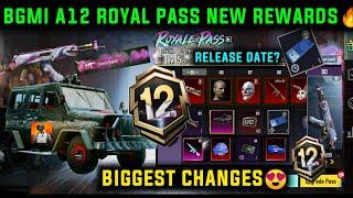 BGMI NEW ROYALE PASS A12  BGMI A12 RP KAB AAYEGA RELEASE DATE A12 ROYAL PASS 1 TO 100 RP REWARDS