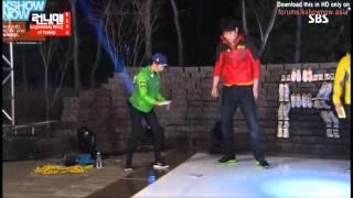 Running Man Funny - Song Ji Hyo and Seo Jang-hoon Play Ttakji