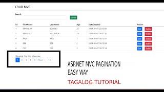 Easy Way to create Pagination with Search filter in ASP.Net Core MVC (Tagalog)