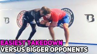 Best Takedown versus BIGGER OPPONENTS