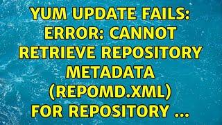 yum update fails: Error: Cannot retrieve repository metadata (repomd.xml) for repository ...