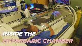 Inside the hyperbaric chamber at CHI St. Vincent