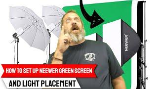 How to set up Neewer Green Screen and light placement