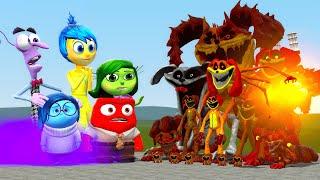 INSIDE OUT FAMILY VS ALL DOGDAY FAMILY in Garry's Mod!!!