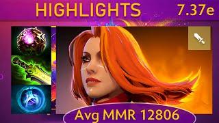  7.37e Lina |K+A-D - 26 KP - 76%| Mid Highlights - Dota 2 Top MMR