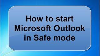 How to start Microsoft outlook in Safe mode