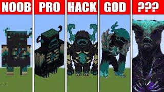 Pixel Art (NOOB vs PRO vs HACKER vs GOD) Warden 1.19 in Minecraft