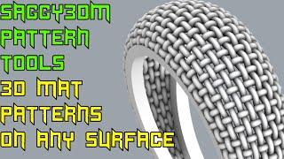 Saggy3dm Pattern Tools - 5 | 3d Woven Mat Texture Pattern on any surface Tool Explained.