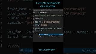 Python Password Generator | Get unhackable passwords with 5 lines of python #shorts #copyrightfree
