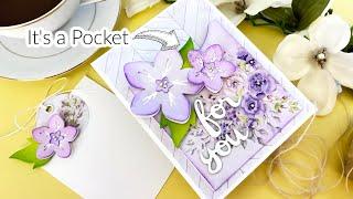 Try It Out Tuesday | A Floral Card with a Pretty  POCKET | Spellbinders Essential Envelope