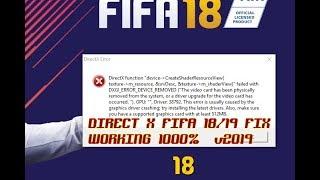 HOW TO FIX FIFA 18/19 DIRECT X PROBLEM 2019! 1000% WORKING!