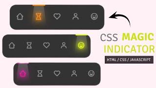 Magic Navigation Menu Indicator using (HTML/CSS/JS)