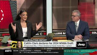 Caitlin Clark Declaring For 2024 WNBA Draft Discussed | ESPN Women's College Basketball