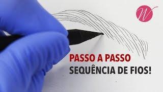 Sequência de FIOS REALISTAS passo a passo! - Microblading e Micropigmentação | #SérieFioaFio