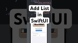 How to Add List in SwiftUI