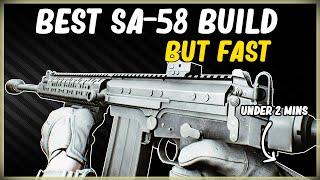 BEST SA-58 BUT FAST LOW RECOIL GUN BUILD EFT ESCAPE FROM TARKOV UNDER 2 MINS m993 m61 m62 m80