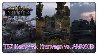 T57 Heavy vs. Kranvagn vs. AMX 50B [Vergleich - Gameplay]