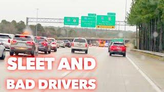 SLEET AND BAD DRIVERS | NEW INTRO FOR 2025 | Family 5 Vlogs