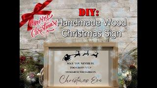 DIY: Handmade Christmas Eve Sign #diy #handmade #christmas #farmhouse