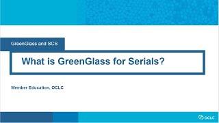 GreenGlass for serials