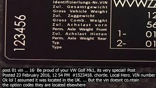 Vin decoder vw golf the vw vin decoder will give you the full data about the vehicle. howe