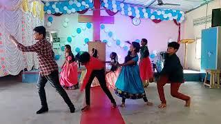 Thaluku Thaluku Thaara Christmas Song Dance By Karmel shikara church Youth, Khammam.