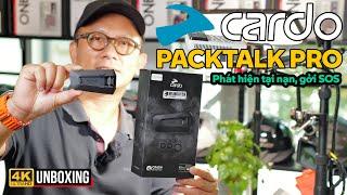 CARDO PACKTALK PRO PHÁT HIỆN TAI NẠN, NHẮN TIN GỞI VỊ TRÍ CHO NGƯỜI THÂN, TẮT MỞ MÁY TỰ ĐỘNG, LOA 45