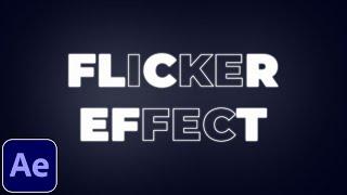 Flicker Text Animation Tutorial in After Effects | Flickering Text Effect