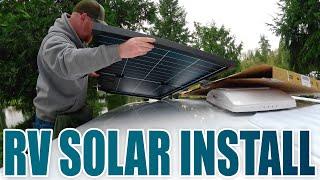 WE HAVE SOLAR POWER! No Holes Drilled in our Escape Trailer | FULL TIME RV LIVING