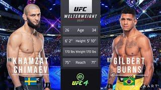 Khamzat Chimaev vs Gilbert Burns FULL FIGHT