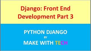 7. Django: Online shopping website | Front End development using Bootstrap | Django lWeb development