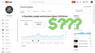 First Month Being Monetized on YouTube | How Much I Made