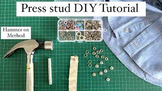 How to attach metal Press Stud Poppers, Hammer on snap popper tutorial, diy, Craft diy,  Anita Benko